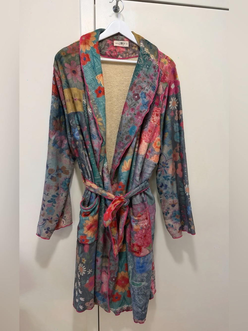 NATURAL LIFE COZY BLANKET ROBE- “Patchwork Love Print”
